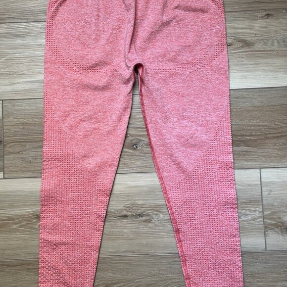 GYMSHARK Vital Seamless Coral Marl Leggings - Size Large - Picture 9 of 16